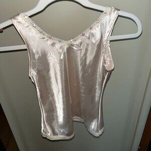 Light pink/champagne satin top